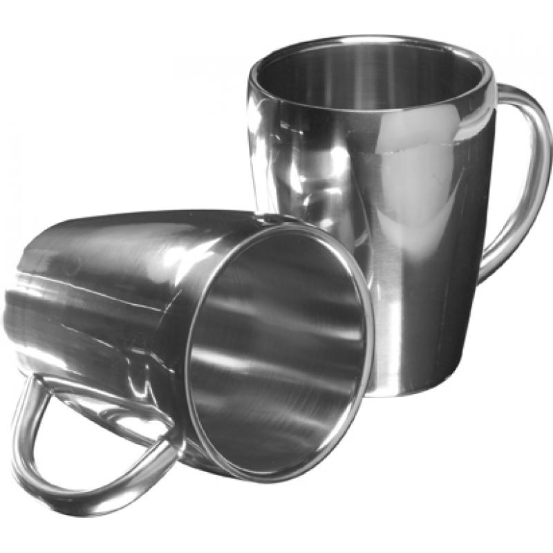 Image of Set of two steel mugs