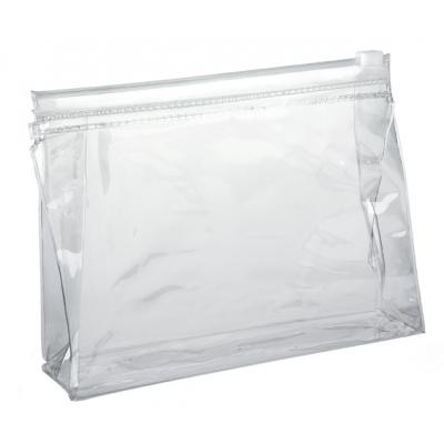 Image of Clear PVC Slide Zippered Toiletry Bag