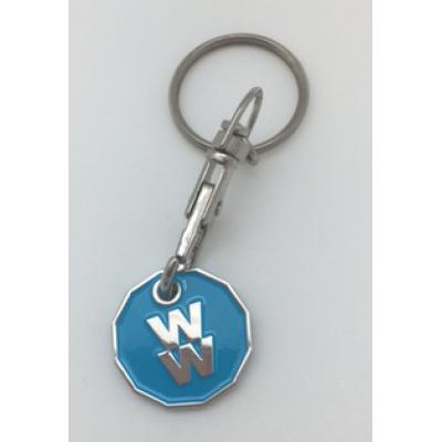 Image of Enamelled trolley coin keyring