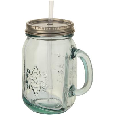 Image of Juggo recycled glass mug with straw