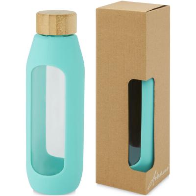 Image of Tidan 600 ml borosilicate glass bottle with silicone grip