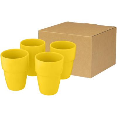 Image of Staki 4-piece 280 ml stackable mug gift set