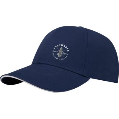 Image of Branded Topaz 6 Panel GRS Recycled Sandwich Cap 