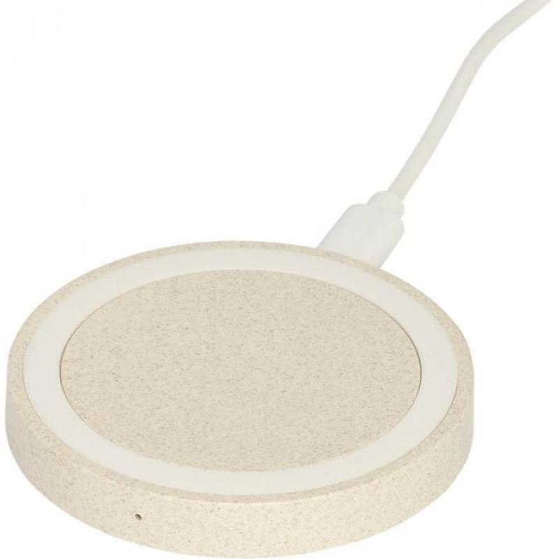 Image of Branded Nake 5W Wheat Straw Wireless Charging Pad 