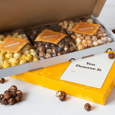 Image of Promotional 'You Deserve It' Vegan Gourmet Popcorn Letterbox Gift