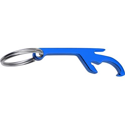 Image of Aluminium key chain with bottle opener and can opener